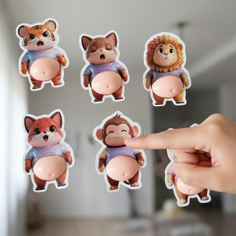 🌈🎨50 % de réduction 🔥Autocollant 3D en forme d'animal pour le ventre🛡️
