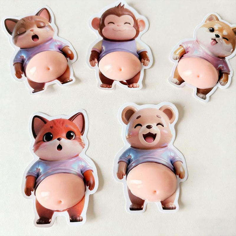 🌈🎨50 % de réduction 🔥Autocollant 3D en forme d'animal pour le ventre🛡️