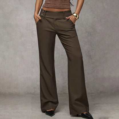 🌺 50 % DE RÉDUCTION 💐 Pantalon de costume évasé élégant pour femme👖