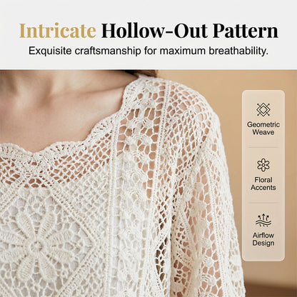 🌸50 % de réduction✨Chemise Couvrance en Dentelle d'Inspiration Vintage pour Femme