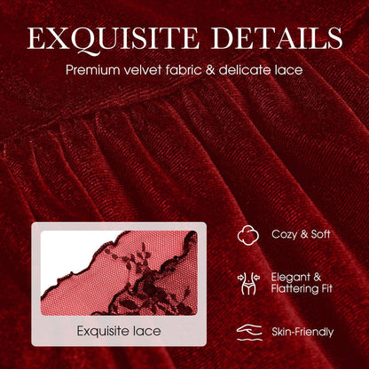 ✨50 % de réduction + livraison gratuite🔥Ensemble 2 pièces : combinaison en velours et haut en dentelle👗