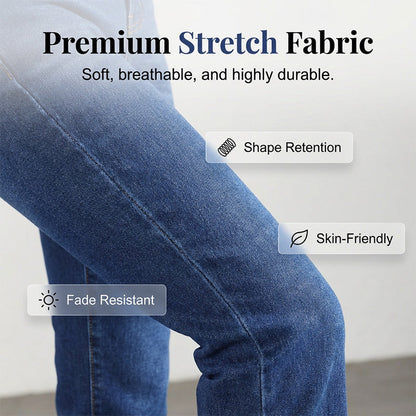 👖🌸Offre à durée limitée：66% de réduction🔥Jean en denim à taille haute et coupe droite pour femme