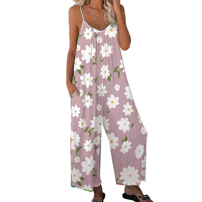 Combinaison Florale ✅ Jambes Larges & Confort | Taille XL-5XL 🌸50 % de réduction 🔥