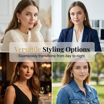 Créoles Géométriques 🍂 Cristaux & Chic | Ultra-Légères ✨Offre promotionnelle : 53% de réduction🔥