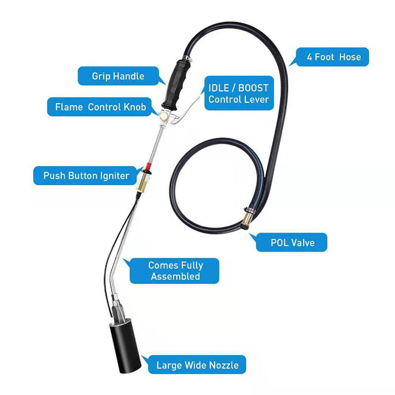 🔥 50 % de réduction + livraison gratuite 🌿 Brûleur à propane ultra-puissant pour éliminer les mauvaises herbes – Flamme instantanée, allumage facile, idéal pour les allées, les terrasses et les parterres de jardin 🧑‍🌾