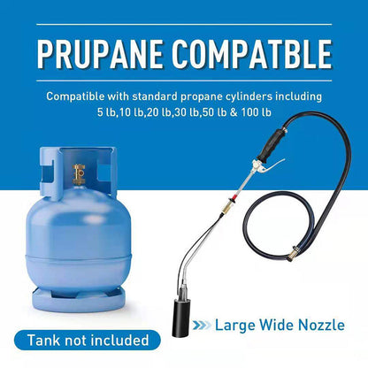 🔥 50 % de réduction + livraison gratuite 🌿 Brûleur à propane ultra-puissant pour éliminer les mauvaises herbes – Flamme instantanée, allumage facile, idéal pour les allées, les terrasses et les parterres de jardin 🧑‍🌾