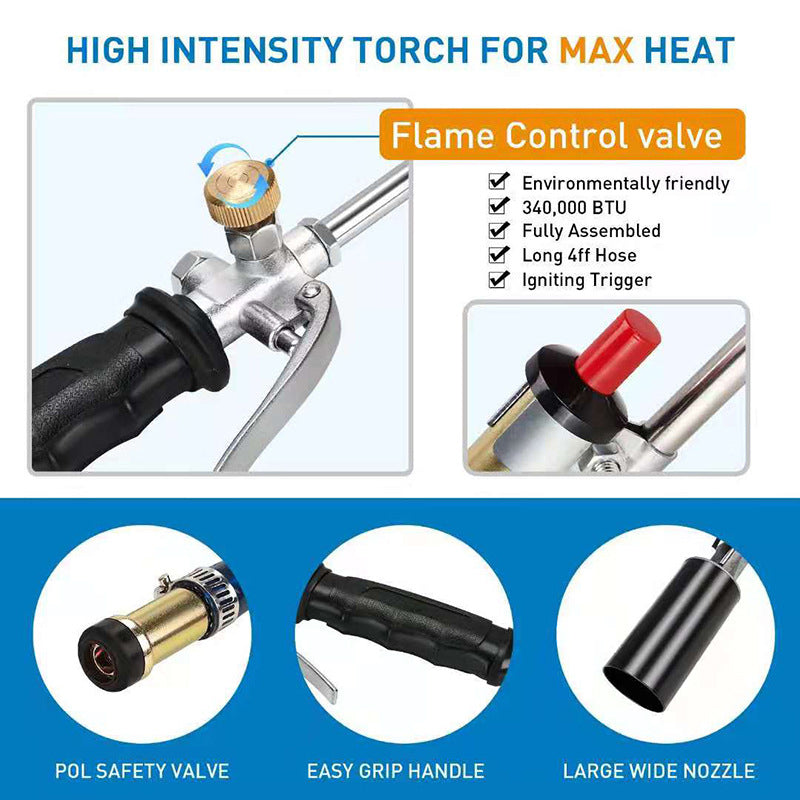🔥 50 % de réduction + livraison gratuite 🌿 Brûleur à propane ultra-puissant pour éliminer les mauvaises herbes – Flamme instantanée, allumage facile, idéal pour les allées, les terrasses et les parterres de jardin 🧑‍🌾