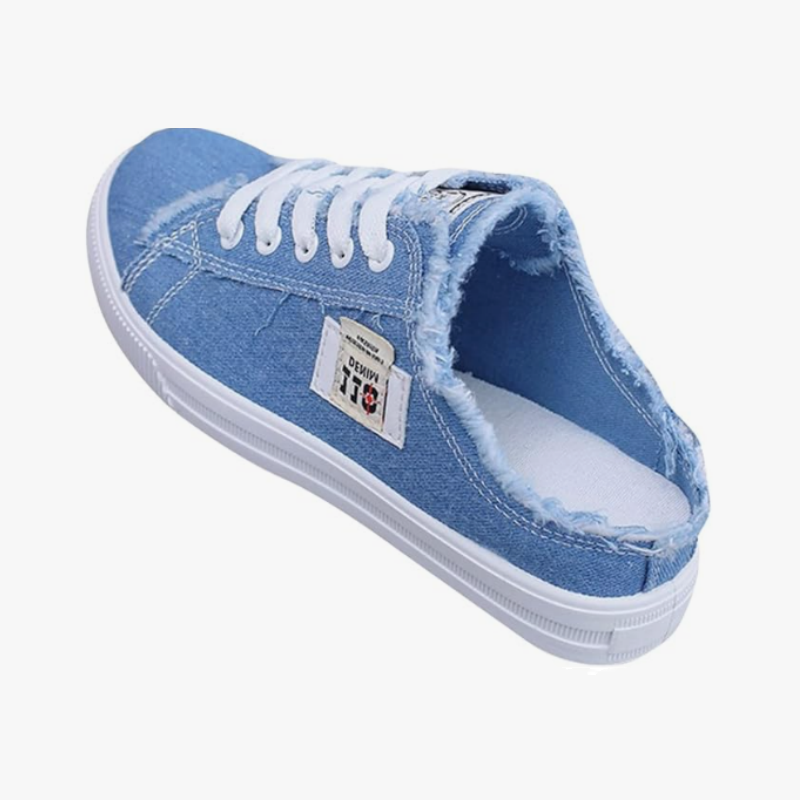 👟 56% DE RÉDUCTION ! 👖 Baskets-mules en denim pour femme – Faciles à enfiler, semelle confortable et parfaites pour un look estival décontracté ☀️