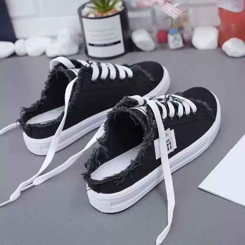 👟 56% DE RÉDUCTION ! 👖 Baskets-mules en denim pour femme – Faciles à enfiler, semelle confortable et parfaites pour un look estival décontracté ☀️