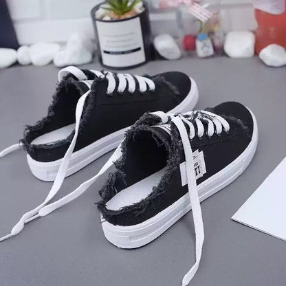 👟 56% DE RÉDUCTION ! 👖 Baskets-mules en denim pour femme – Faciles à enfiler, semelle confortable et parfaites pour un look estival décontracté ☀️