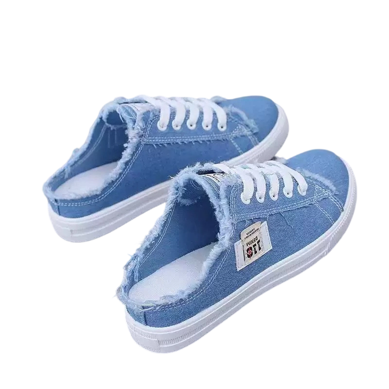 👟 56% DE RÉDUCTION ! 👖 Baskets-mules en denim pour femme – Faciles à enfiler, semelle confortable et parfaites pour un look estival décontracté ☀️