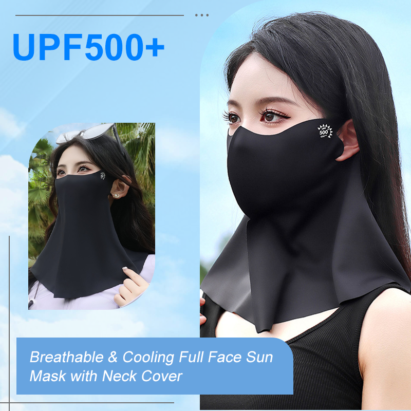 🌞Masque solaire intégral respirant et rafraîchissant avec protection pour la nuque ✅ Protection Visage & Cou | Protection contre le soleil 🧊 -53% 🔥
