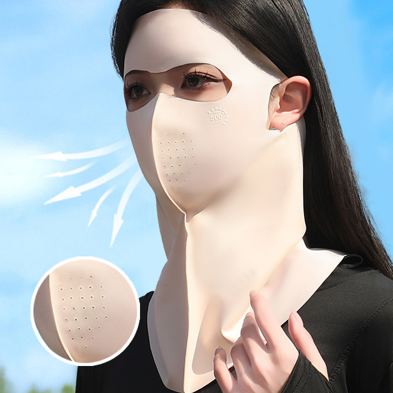 🌞Masque solaire intégral respirant et rafraîchissant avec protection pour la nuque ✅ Protection Visage & Cou | Protection contre le soleil 🧊 -53% 🔥