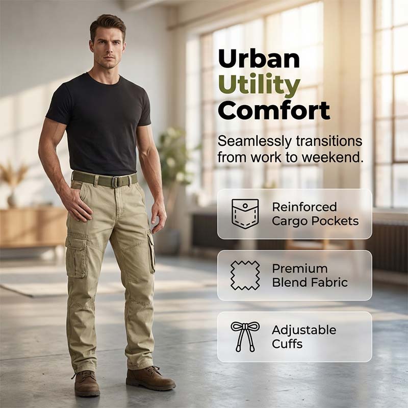 👖Pantalon cargo tactique classique pour homme ✅ Multi-Poches | Robuste & Confort 🛠️ -50% 🔥