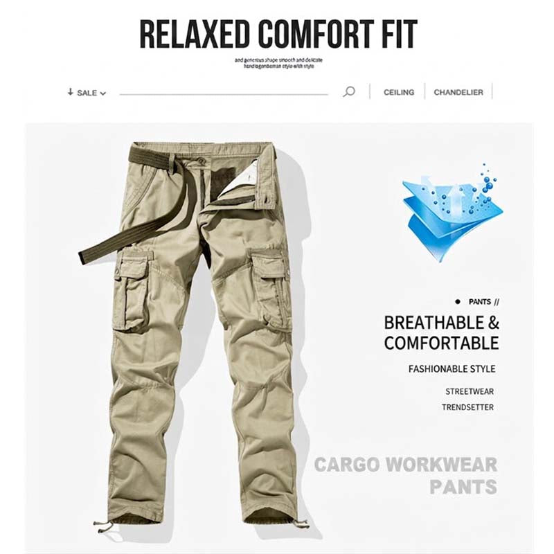 👖Pantalon cargo tactique classique pour homme ✅ Multi-Poches | Robuste & Confort 🛠️ -50% 🔥