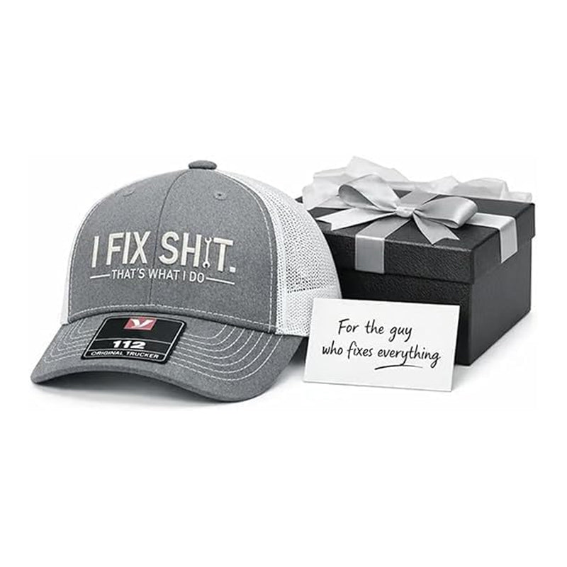 Casquette de camionneur brodée « I Fix Shit » 🛠️ | Humour & Style 🧢 -50% 🔥