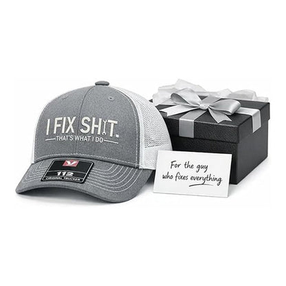 Casquette de camionneur brodée « I Fix Shit » 🛠️ | Humour & Style 🧢 -50% 🔥