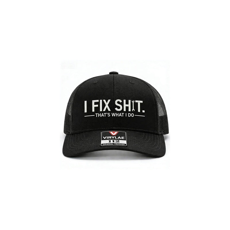Casquette de camionneur brodée « I Fix Shit » 🛠️ | Humour & Style 🧢 -50% 🔥
