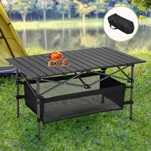 🔥Table de Camping Pliante 🪑| Acier Carbone Ultra-Légère & Robuste & Voyagez en toute simplicité（🔥Deux chaises pliantes d'une valeur de 50 € offertes）🏕️