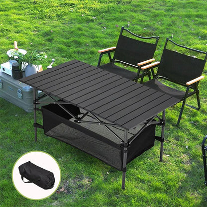 🔥Table de Camping Pliante 🪑| Acier Carbone Ultra-Légère & Robuste & Voyagez en toute simplicité（🔥Deux chaises pliantes d'une valeur de 50 € offertes）🏕️