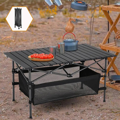 🔥Table de Camping Pliante 🪑| Acier Carbone Ultra-Légère & Robuste & Voyagez en toute simplicité（🔥Deux chaises pliantes d'une valeur de 50 € offertes）🏕️