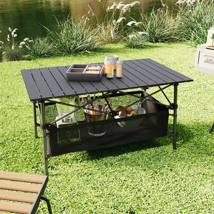 🔥Table de Camping Pliante 🪑| Acier Carbone Ultra-Légère & Robuste & Voyagez en toute simplicité（🔥Deux chaises pliantes d'une valeur de 50 € offertes）🏕️