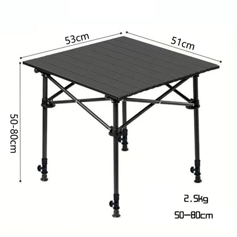 🔥Table de Camping Pliante 🪑| Acier Carbone Ultra-Légère & Robuste & Voyagez en toute simplicité（🔥Deux chaises pliantes d'une valeur de 50 € offertes）🏕️