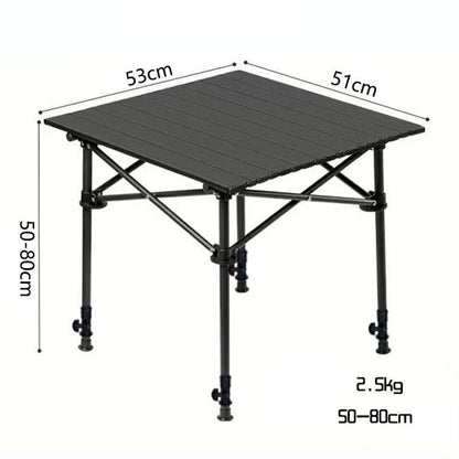 🔥Table de Camping Pliante 🪑| Acier Carbone Ultra-Légère & Robuste & Voyagez en toute simplicité（🔥Deux chaises pliantes d'une valeur de 50 € offertes）🏕️