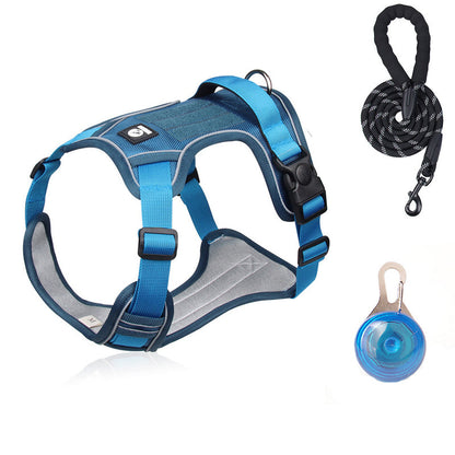 📢📢50 % DE RÉDUCTION !! ⏰Harnais anti-traction pour chien avec laisse et collier à LED