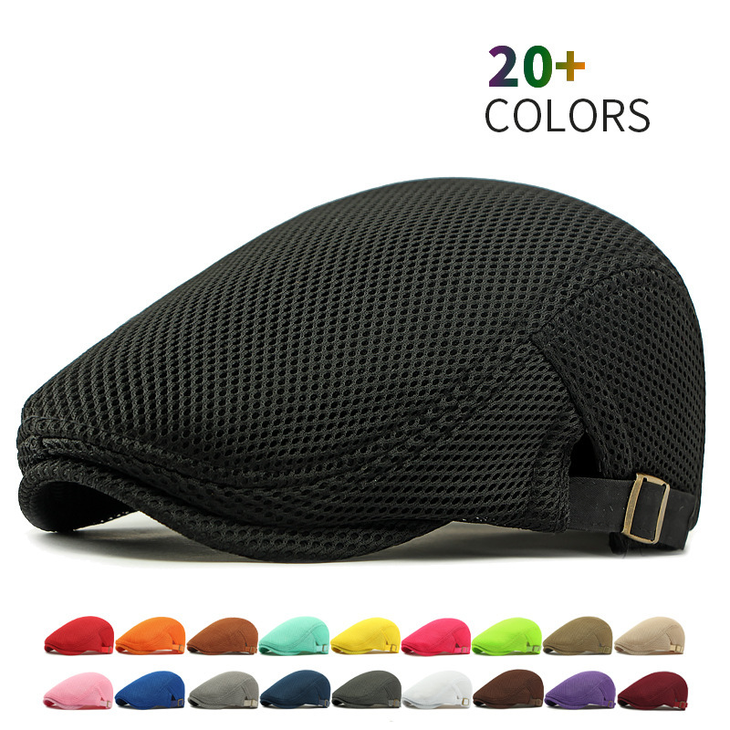 🧢 63 % DE RÉDUCTION EN CE MOMENT ! 🌿 Casquette plate respirante avec sangle réglable – Tissu en maille, style Ivy classique et bande anti-transpiration intégrée – Confort tout au long de la journée ✨