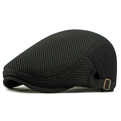 🧢 63 % DE RÉDUCTION EN CE MOMENT ! 🌿 Casquette plate respirante avec sangle réglable – Tissu en maille, style Ivy classique et bande anti-transpiration intégrée – Confort tout au long de la journée ✨