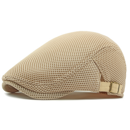 🧢 63 % DE RÉDUCTION EN CE MOMENT ! 🌿 Casquette plate respirante avec sangle réglable – Tissu en maille, style Ivy classique et bande anti-transpiration intégrée – Confort tout au long de la journée ✨