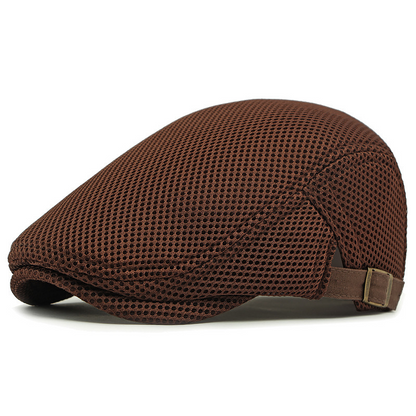 🧢 63 % DE RÉDUCTION EN CE MOMENT ! 🌿 Casquette plate respirante avec sangle réglable – Tissu en maille, style Ivy classique et bande anti-transpiration intégrée – Confort tout au long de la journée ✨
