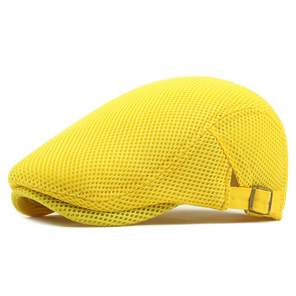 🧢 63 % DE RÉDUCTION EN CE MOMENT ! 🌿 Casquette plate respirante avec sangle réglable – Tissu en maille, style Ivy classique et bande anti-transpiration intégrée – Confort tout au long de la journée ✨