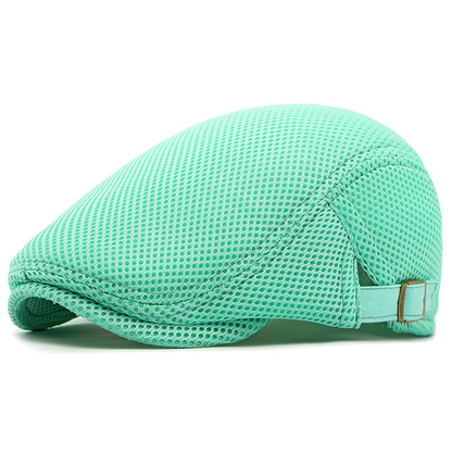 🧢 63 % DE RÉDUCTION EN CE MOMENT ! 🌿 Casquette plate respirante avec sangle réglable – Tissu en maille, style Ivy classique et bande anti-transpiration intégrée – Confort tout au long de la journée ✨