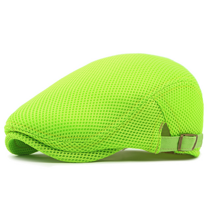 🧢 63 % DE RÉDUCTION EN CE MOMENT ! 🌿 Casquette plate respirante avec sangle réglable – Tissu en maille, style Ivy classique et bande anti-transpiration intégrée – Confort tout au long de la journée ✨