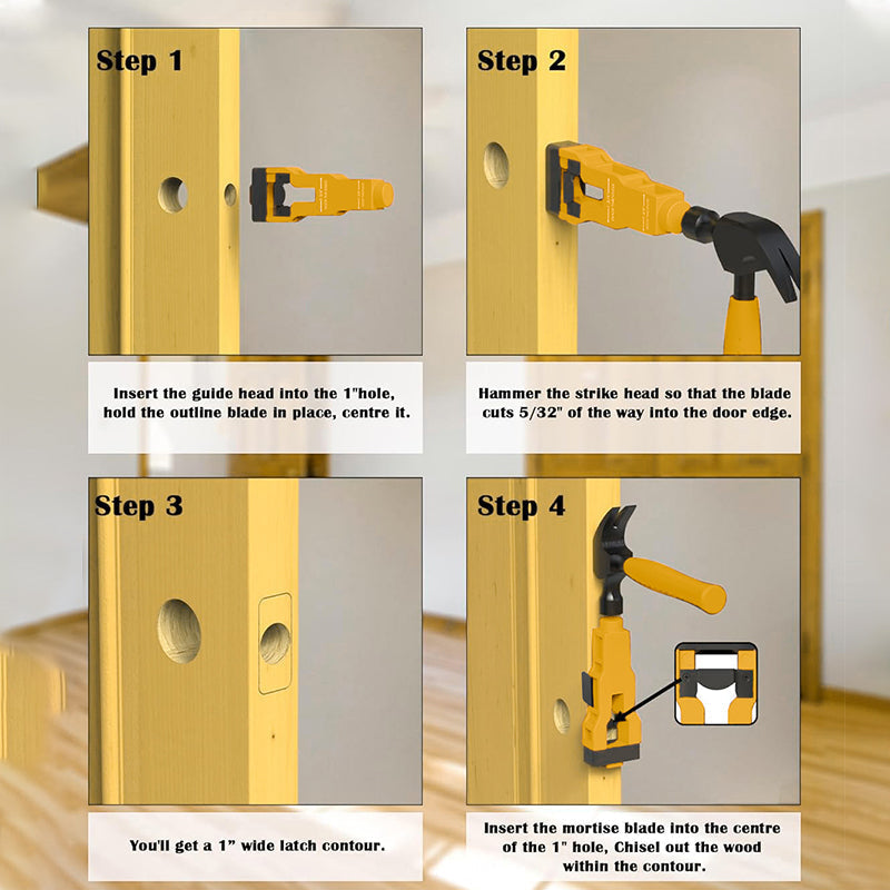 🚪Outil de Mortaise pour Loquet ✅ Guide Précis & ABS Robuste | Installation Facile 🛠️ -50% AUJOURD’HUI 🔥