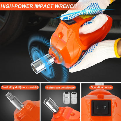 🚗 50% DE RÉDUCTION! 🔧 Kit cric 12‑en‑1 – 5 t, hydraulique & clé à chocs – Sécurité & praticité ✨