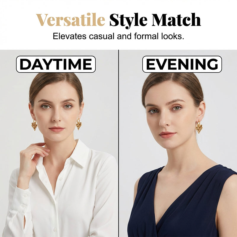 💗Boucles d’Oreilles Créoles Cœur ✅ Cristaux & Design Double Cœur | Élégantes et Légères 💎 -53% AUJOURD’HUI 🔥