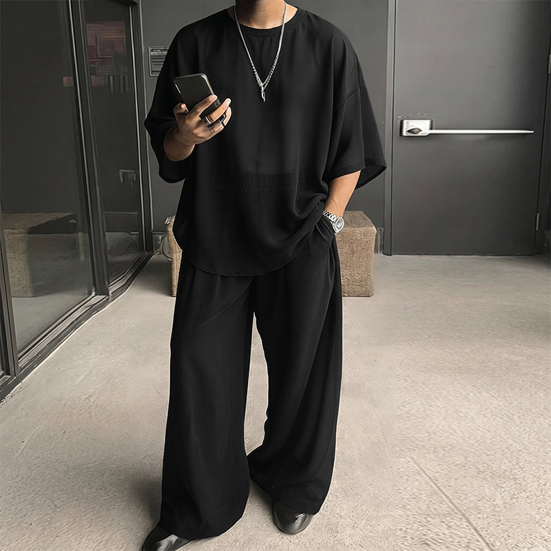 🍂Ensemble 2 pièces pour homme : T-shirt et pantalon à jambes larges🔥