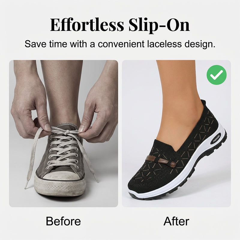 📢📢50 % DE RÉDUCTION !! ⏰Chaussures plates à enfiler en maille respirante pour femme