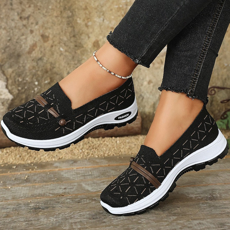 📢📢50 % DE RÉDUCTION !! ⏰Chaussures plates à enfiler en maille respirante pour femme