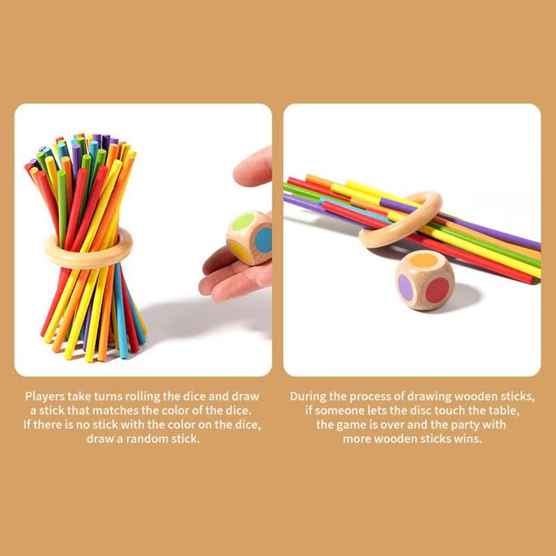 😄Jeu de Bâtonnets en Bois pour Enfants | Stratégie & Fun Éducatif ✨