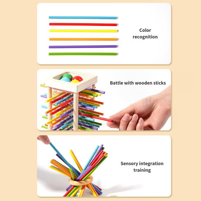 😄Jeu de Bâtonnets en Bois pour Enfants | Stratégie & Fun Éducatif ✨