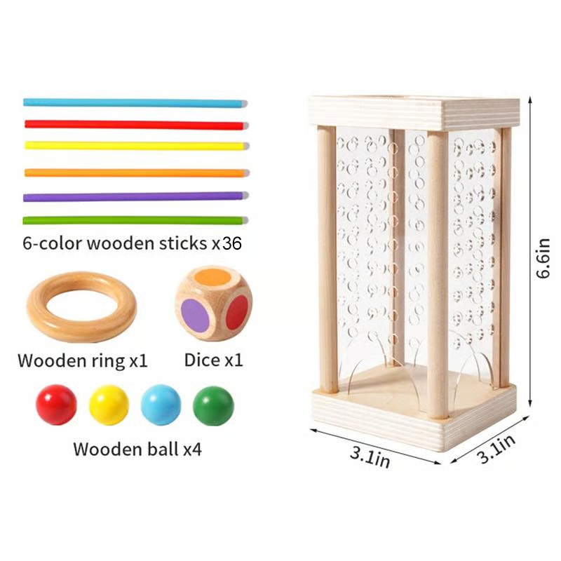 😄Jeu de Bâtonnets en Bois pour Enfants | Stratégie & Fun Éducatif ✨