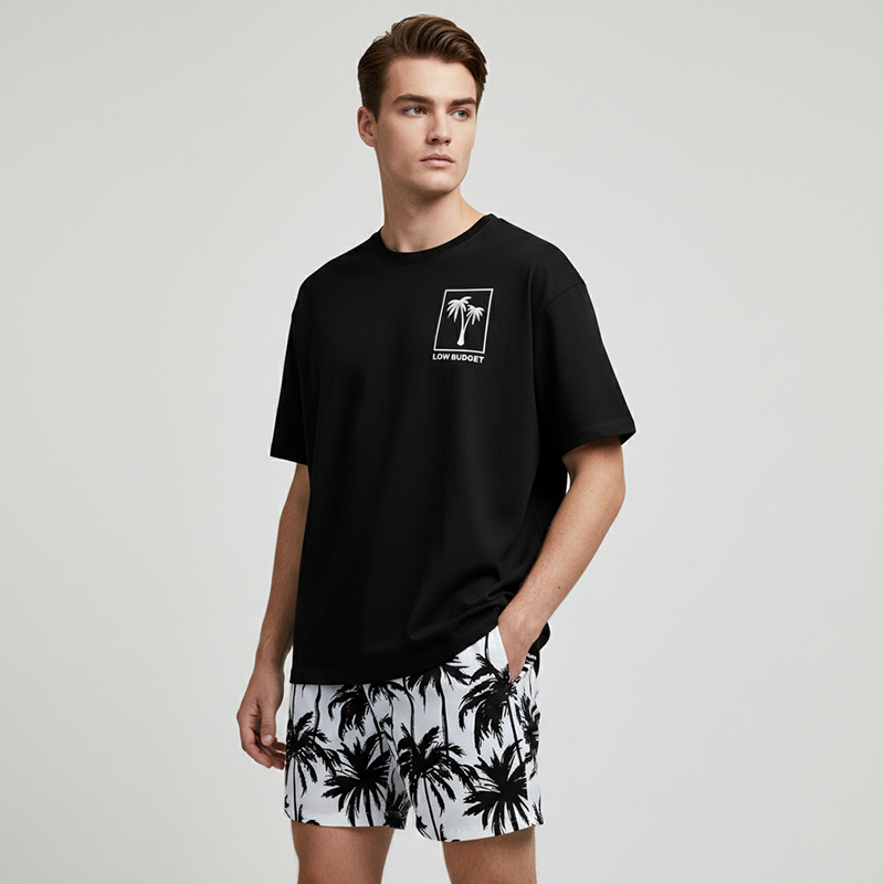✨Ensemble T-Shirt & Short Homme ✅ Imprimé Tropical & Coupe Décontractée | Léger et Stylé 🌴 -57% AUJOURD’HUI 🔥