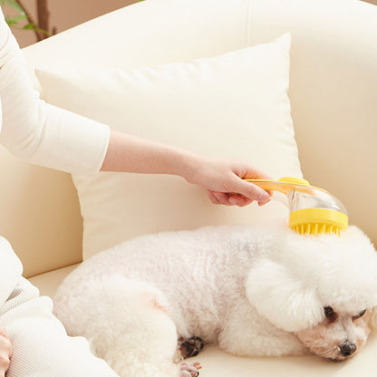 📢📢50 % DE RÉDUCTION !! ⏰Brosse de bain pour animaux de compagnie avec long manche et distributeur de shampoing
