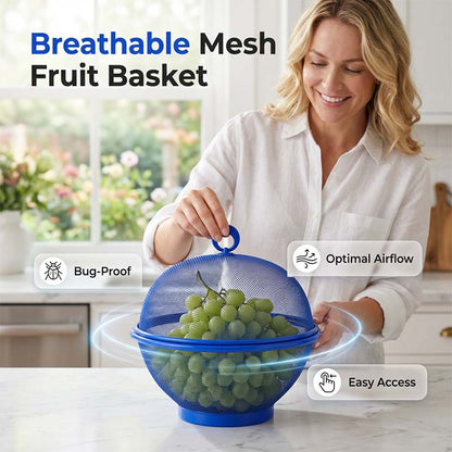 🍎 Corbeille à Fruits avec Couvercle ✅ Maille Aérée & Fonction Égouttoir | Pratique au Quotidien | Protection contre les moustiques🍇 -46% AUJOURD’HUI 🔥