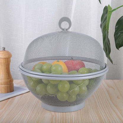 🍎 Corbeille à Fruits avec Couvercle ✅ Maille Aérée & Fonction Égouttoir | Pratique au Quotidien | Protection contre les moustiques🍇 -46% AUJOURD’HUI 🔥