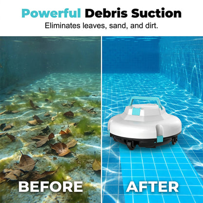 🌊 Plongez dans un été sans effort ! 🤖 -50% sur le Robot Nettoyeur de Piscine Sans Fil ! 🏊‍♂️